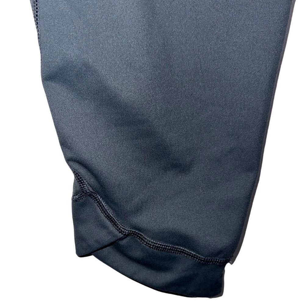 High Waisted Athletic Cropped Leggings W/ Side Pockets Slate Blue Pai Activewear - Picture 3 of 7